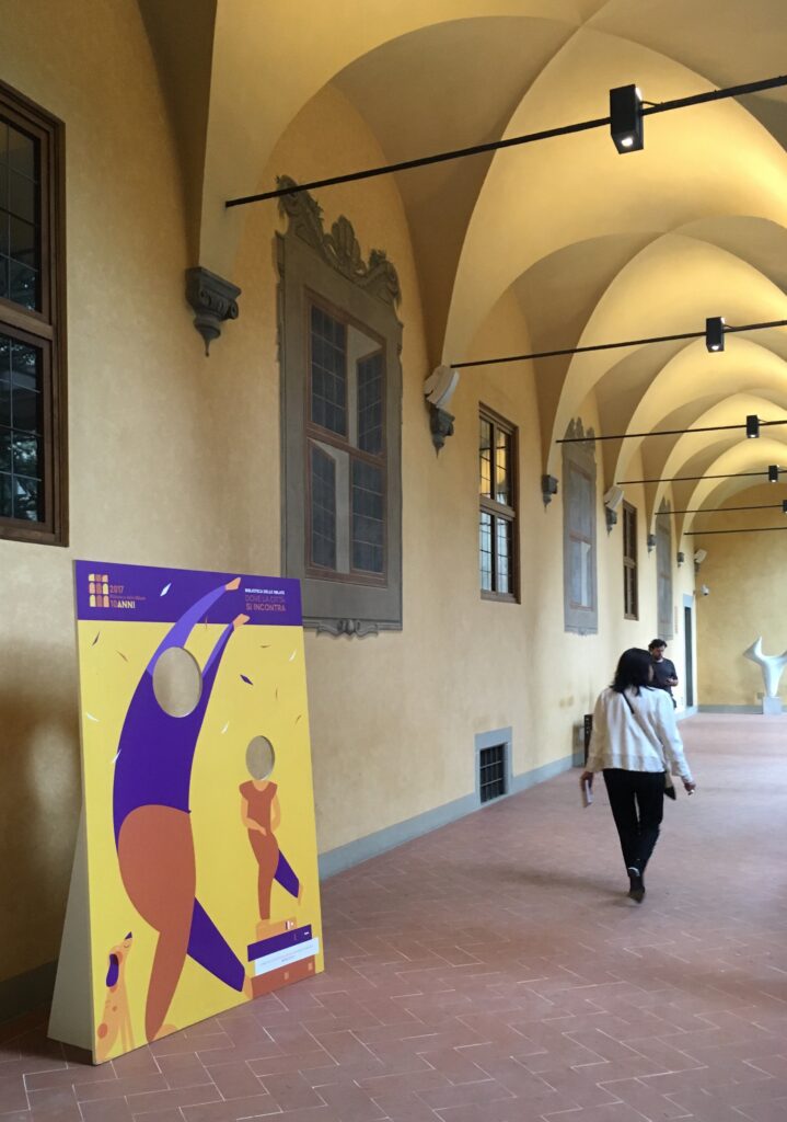 Ingresso della Biblioteca delle Oblate a Firenze